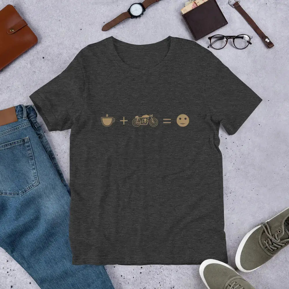 Coffee + Motorcycle = Happy t-shirt - DAX Cafe Racer