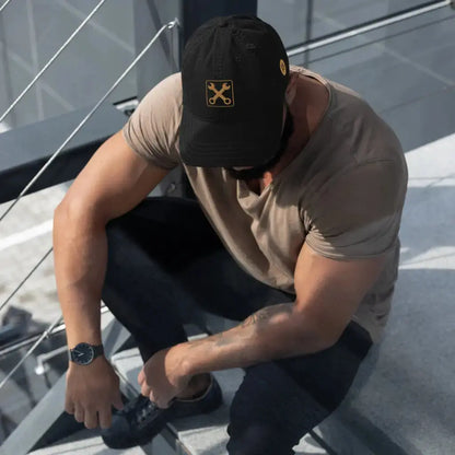 Distressed Dad Hat - DAX Cafe Racer