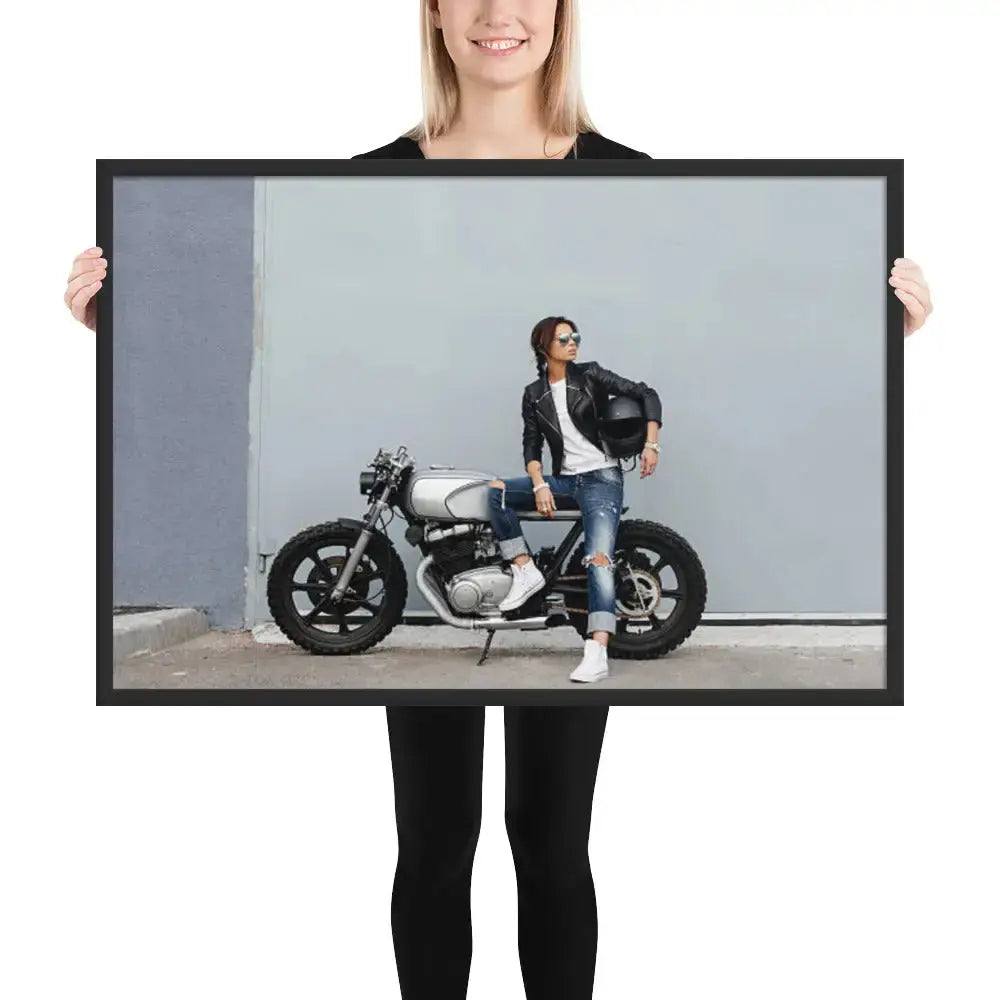 Motorcycle Framed photo paper poster - DAX Cafe Racer