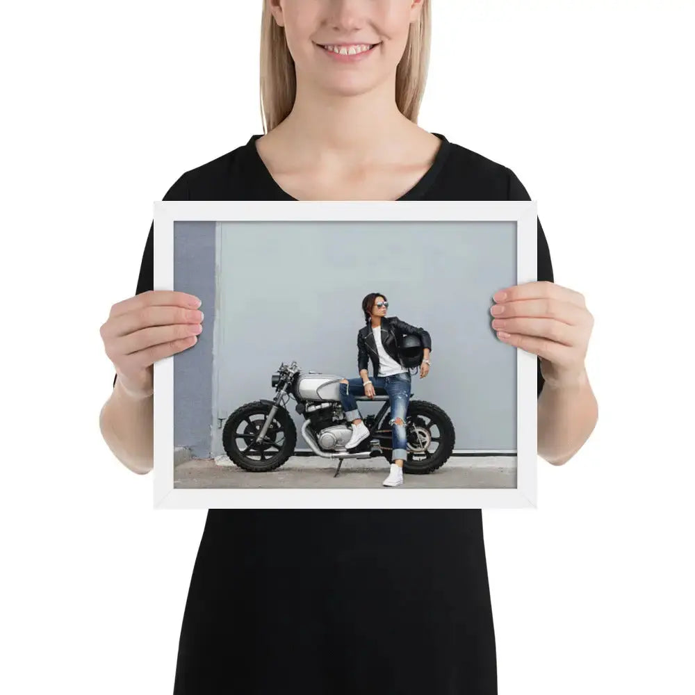 Motorcycle Framed photo paper poster - DAX Cafe Racer