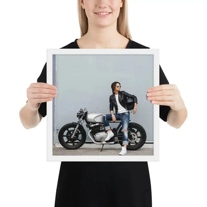 Motorcycle Framed photo paper poster - DAX Cafe Racer